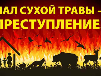 УВАЖАЕМЫЕ ЖИТЕЛИ И ГОСТИ РАЙОНА! НЕ СЖИГАЙТЕ СУХУЮ ТРАВУ!