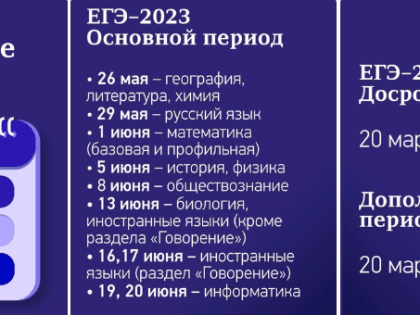 Утверждено расписание ЕГЭ и ОГЭ на 2023 год