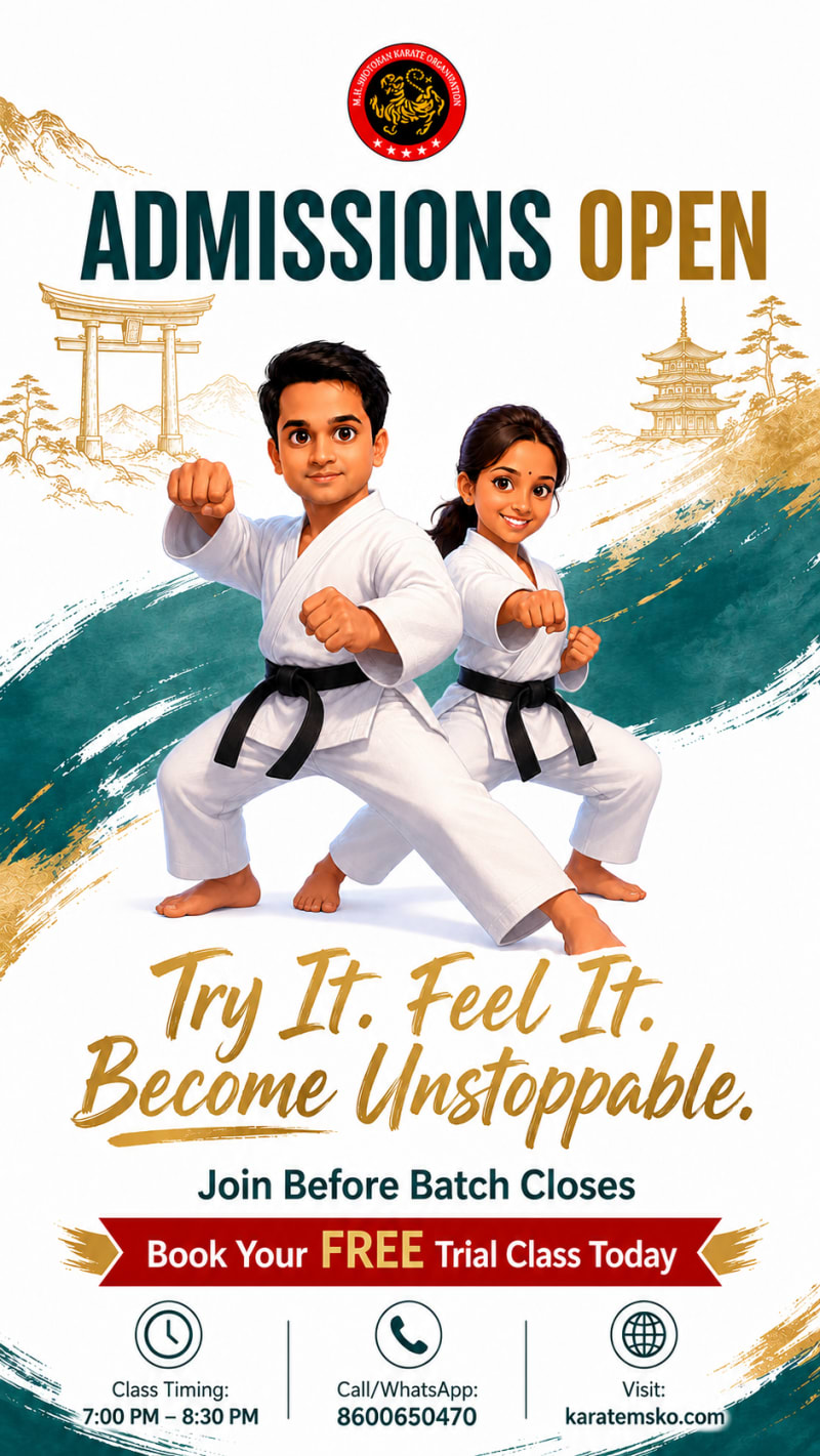 MSKO Karate Admission Open Poster