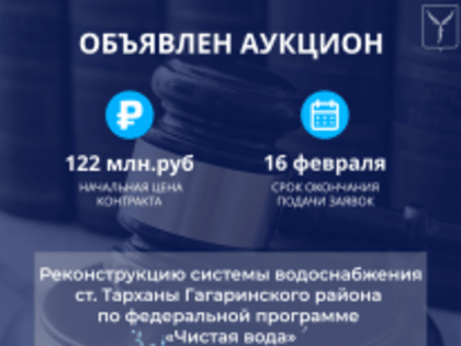 Объявлен аукцион