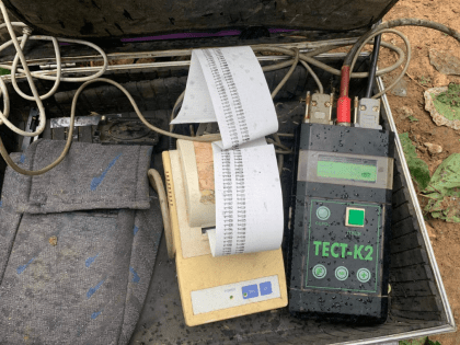 На территории оползня «Новогусельский» проводятся геологические, геодезические, гидрометеорологические и экологические изыскания