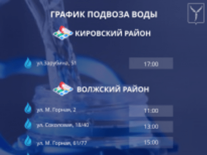 Для жителей Волжского и Кировского района организован подвоз технической воды