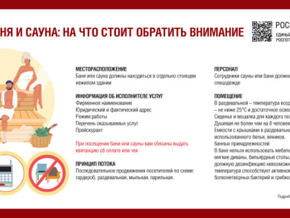 Роспотребнадзор рекомендует: как правильно посещать бани и сауны