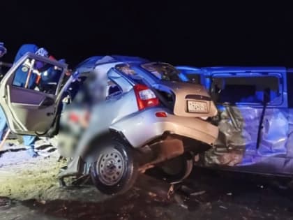 В столкновении с минивэном погибли водитель и пассажир 