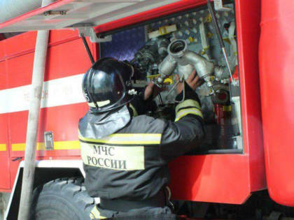 Под Саратовом дотла сгорел трактор