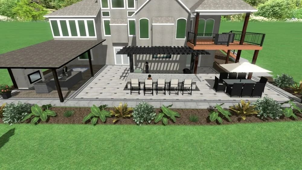 3D rendering of the Gerstner backyard