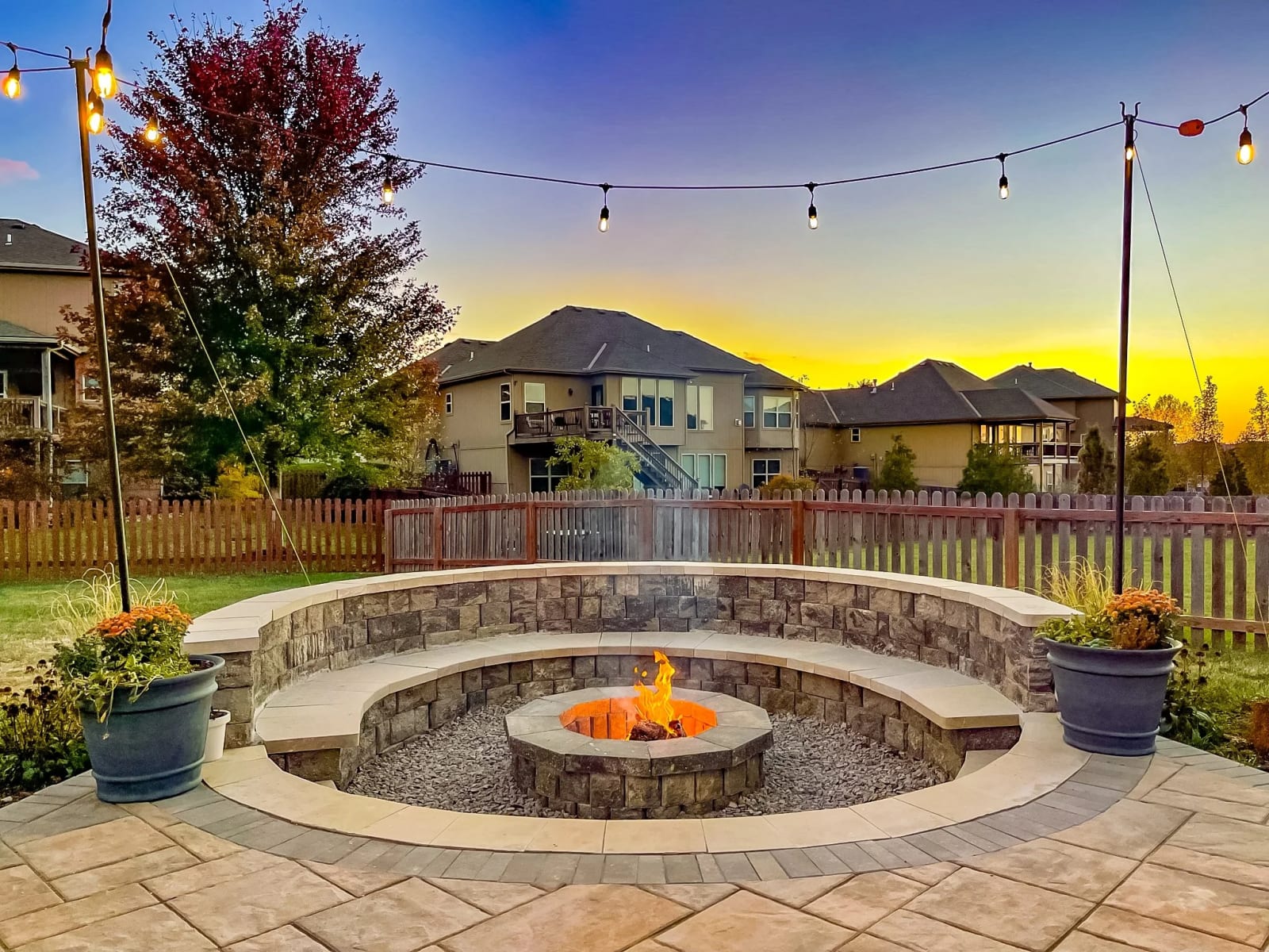 All of the hardscape elements of fall