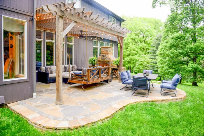 Natural Stone Patio and Fireplace, Kansas City, MO