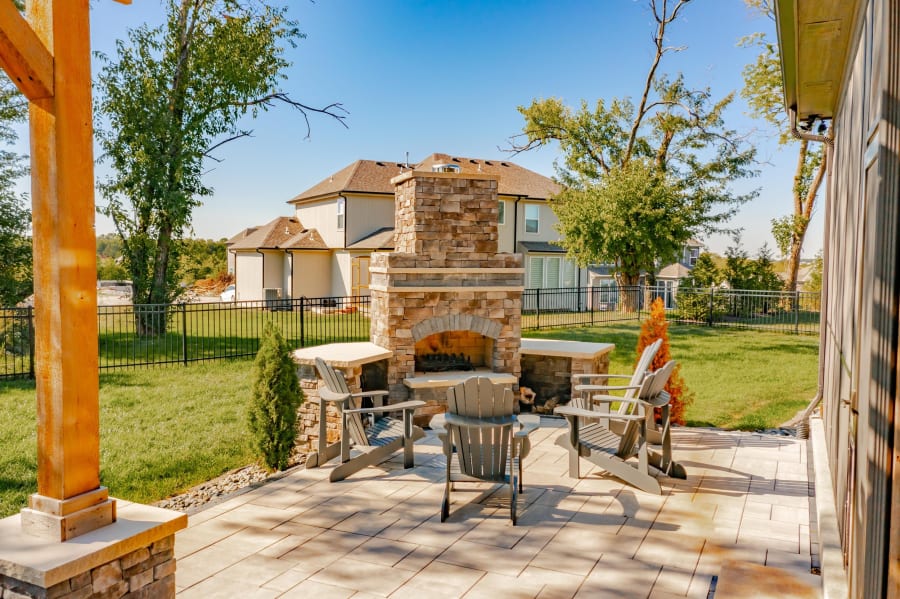 Fireplace, Pergola & Grill Station