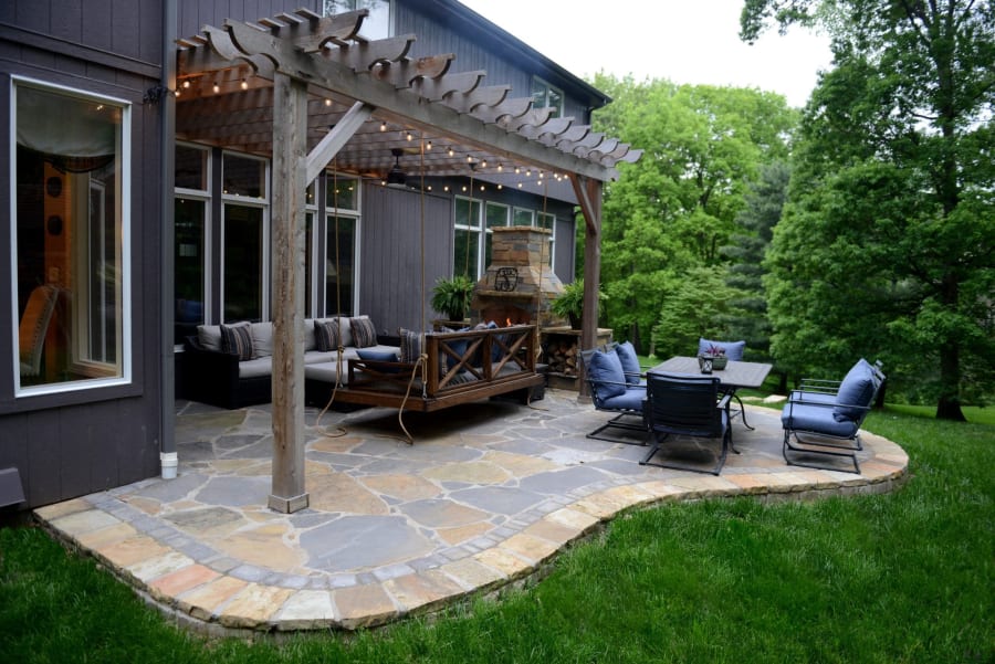 Natural Stone Patio & Fireplace