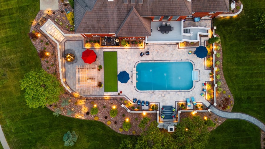 Outdoor lighting we've installed across Kansas City