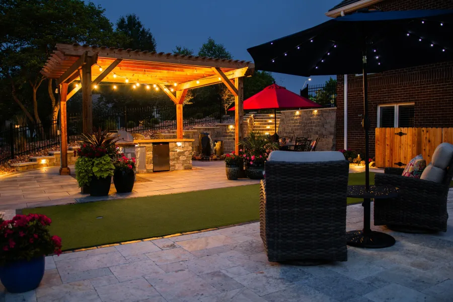 Outdoor lighting we've installed across Kansas City