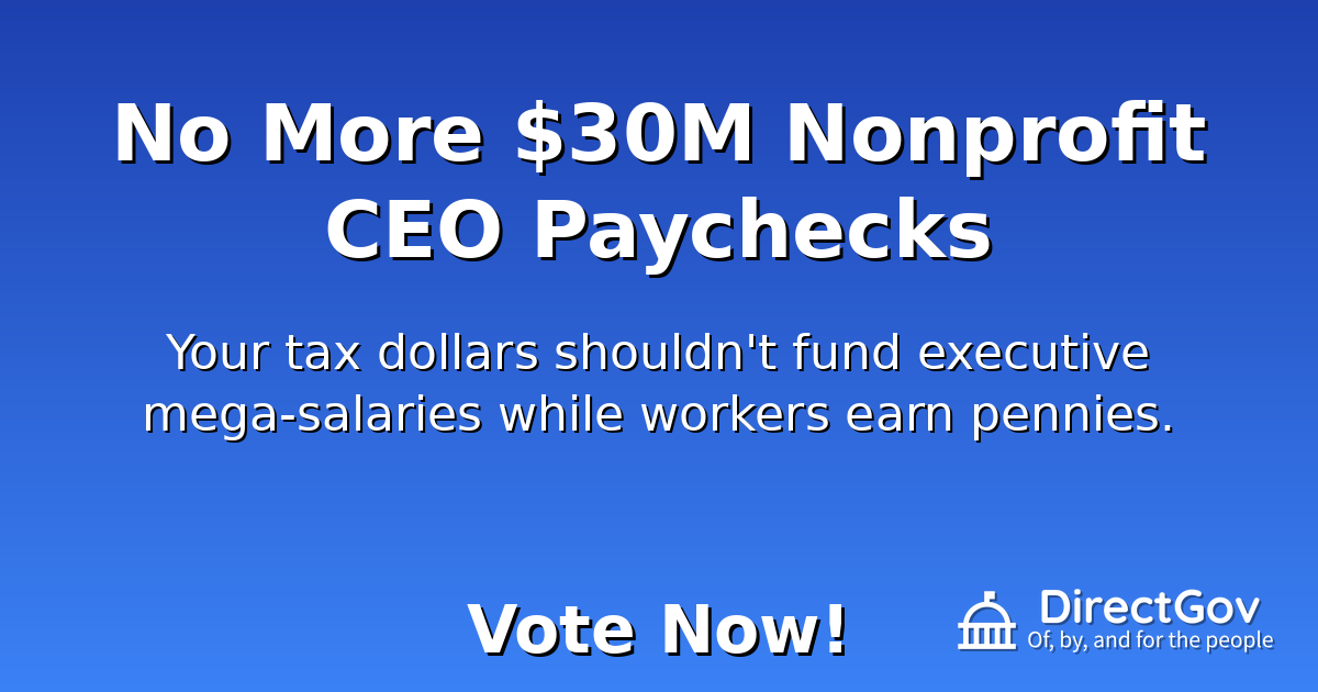 No More $30M Nonprofit CEO Paychecks