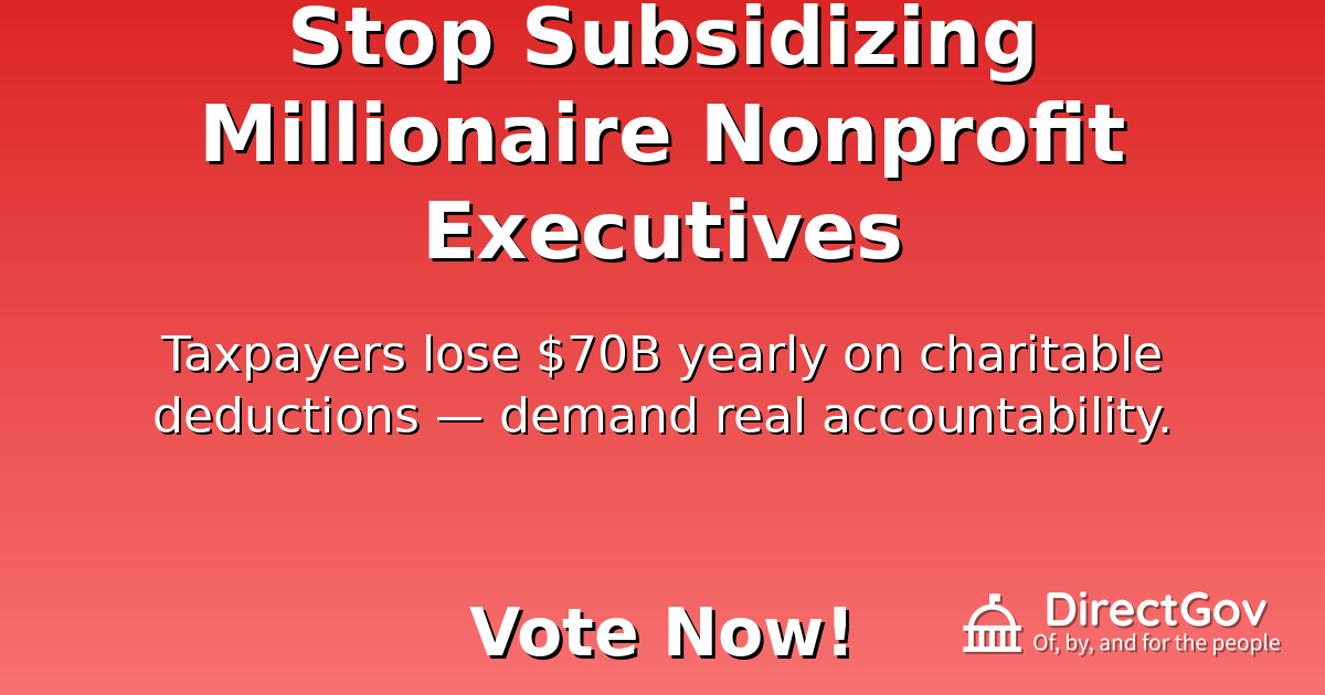Stop Subsidizing Millionaire Nonprofit Executives