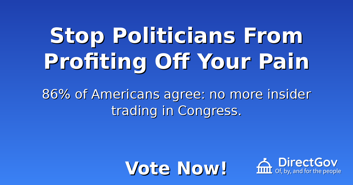 Stop Politicians From Profiting Off Your Pain
