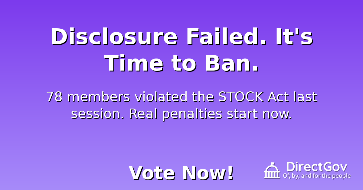 Disclosure Failed. It's Time to Ban.