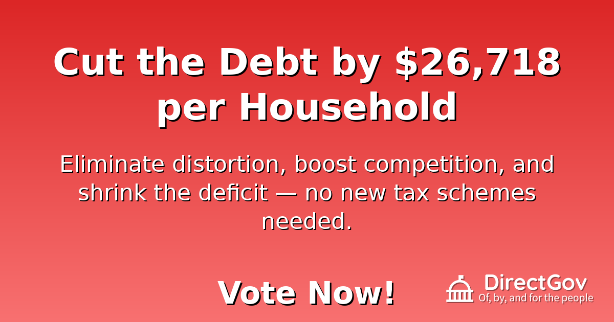 Cut the Debt by $26,718 per Household