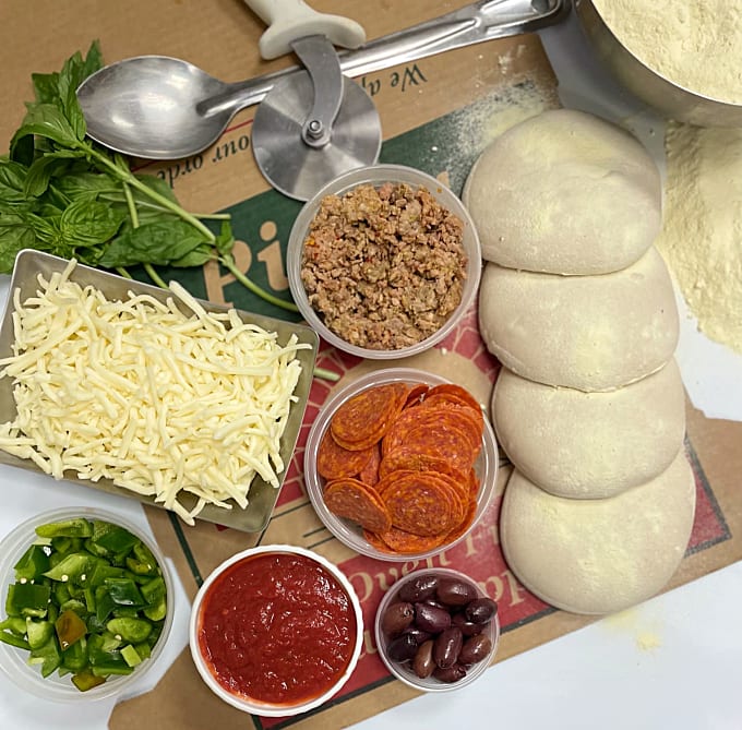 make your own pizza night