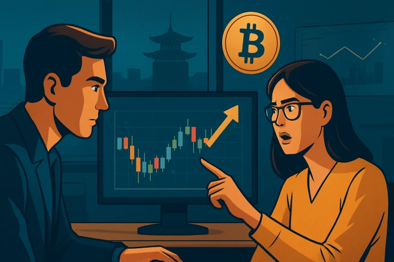 Bitcoin trading volume in Korea rises significantly while global crypto markets lag behind.