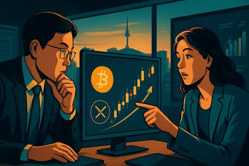 Bitcoin trading volume in Korea surged 15% in the crypto market last month.