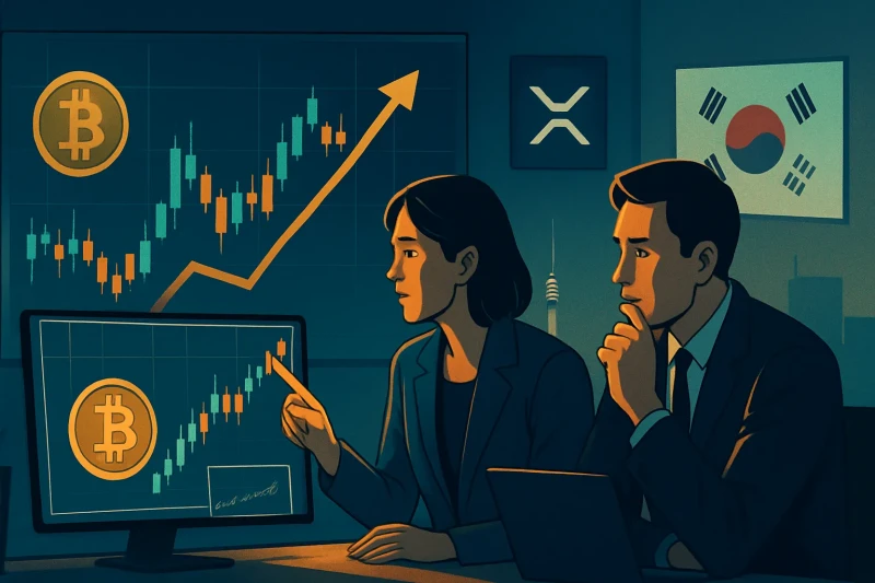 Korean crypto market sees Bitcoin trading volume surge due to the Kimchi premium.