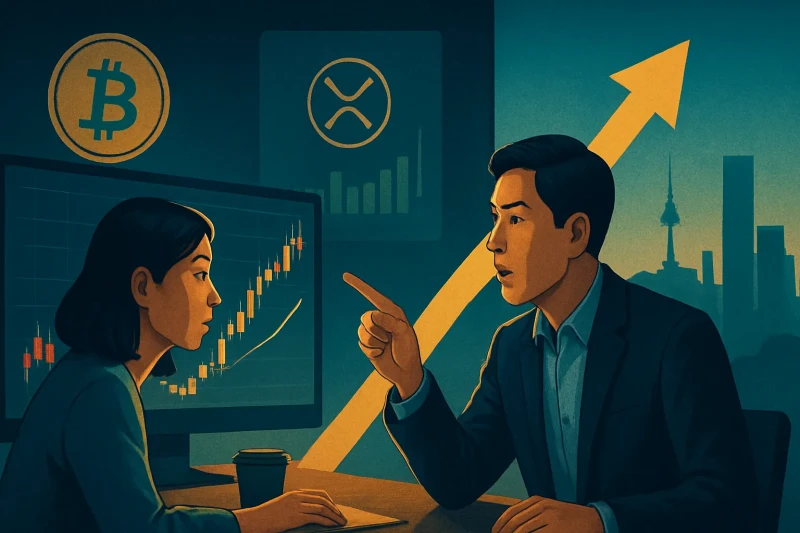 A chart showing Bitcoin trading volume growth in Korea's crypto market.