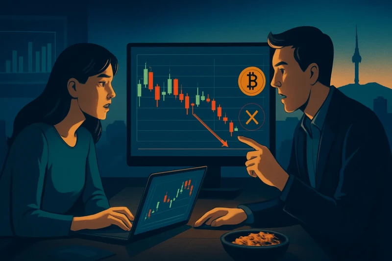 Bitcoin trading shows the Kimchi Premium in the Korean crypto market.