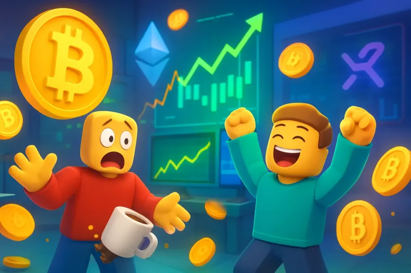 A trader analyzing Bitcoin trends in Korea's crypto market worth ₩35 trillion.