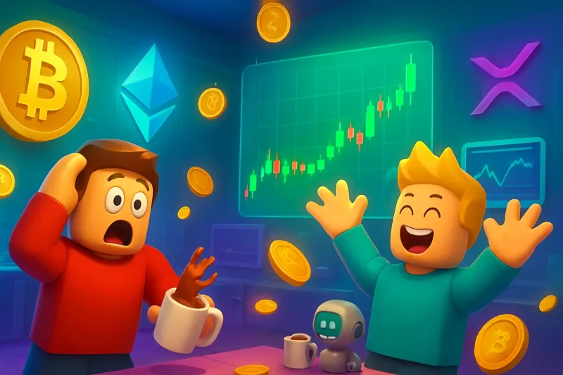 A trader analyzing Bitcoin and Korean won trading volume in the crypto market.