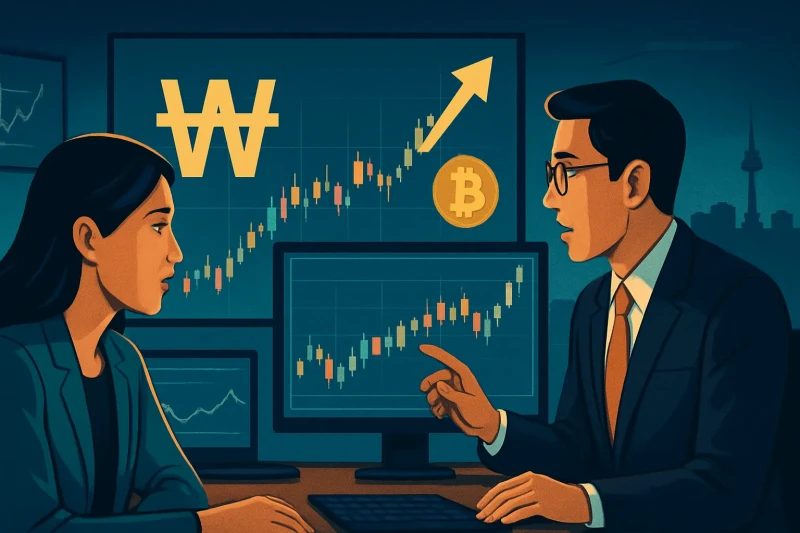 Bitcoin trading in Korea experiences a significant market surge of ₩2.3 trillion.