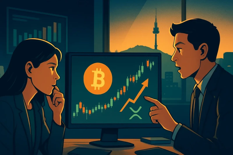 Bitcoin trading volume surges 15% in the Korean crypto market.
