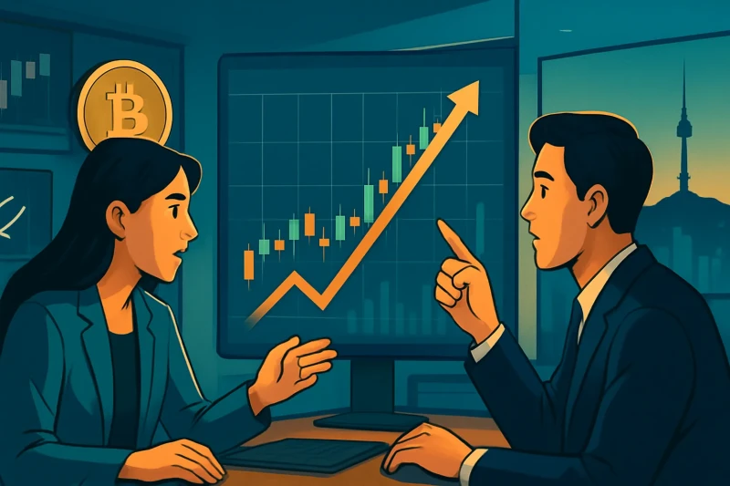 Bitcoin trading volume in Korea increases 12% during the crypto market rally.