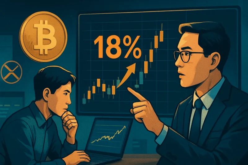 Bitcoin trading volume in Korea surges by 18% in the crypto market.