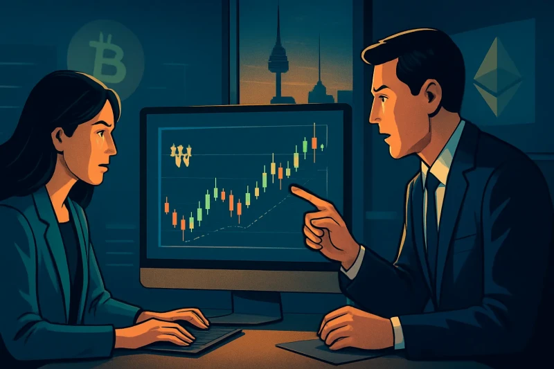 Korean trading market shows ₩50 billion linked to Ethereum and Bitcoin trends.