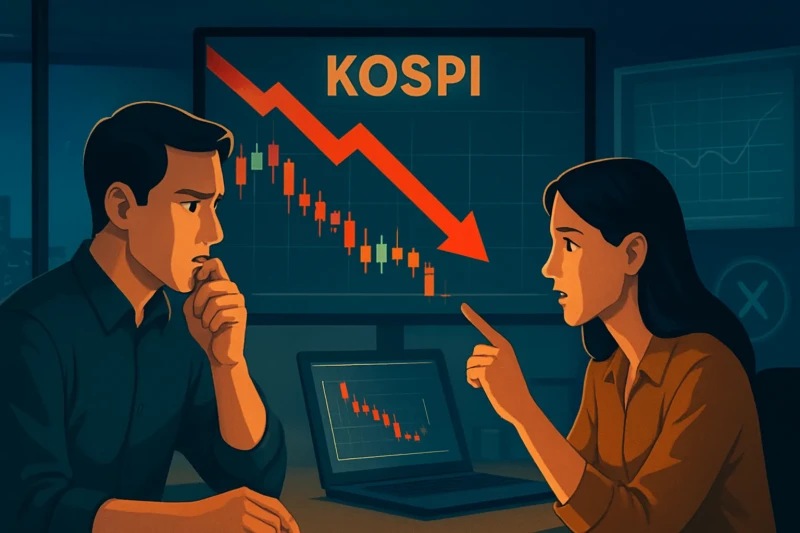 A trader monitors Bitcoin and crypto market trends amid Korea's KOSPI plunge.