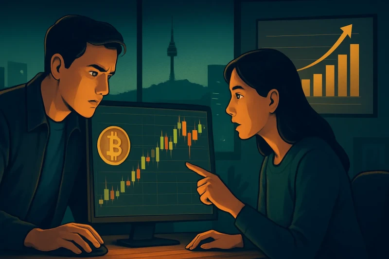 Bitcoin trading volume in Korea rises 15% as global crypto market shows uncertainty.