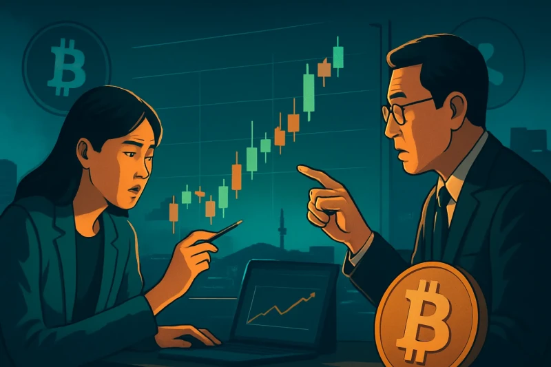 Bitcoin trading in Korea reflects a 5% Kimchi premium in the crypto market.