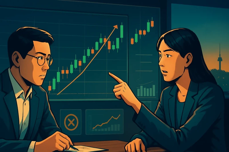 Bitcoin trading in Korea reflects a 15% market surge amid global crypto trends.