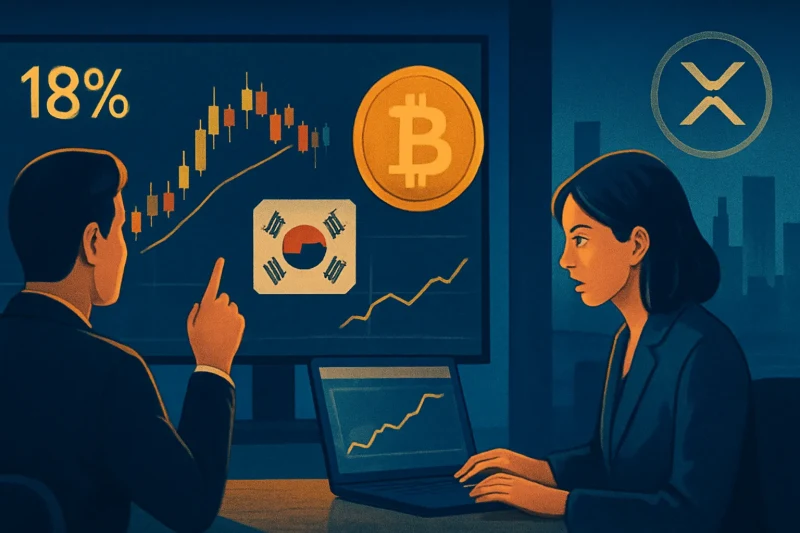 Bitcoin trading in Korea sees an 18% surge as the global crypto market stabilizes.