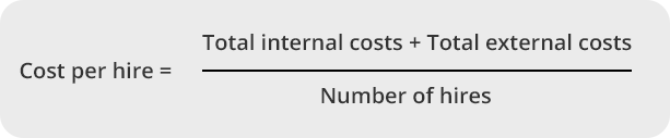 Cost per hire formula