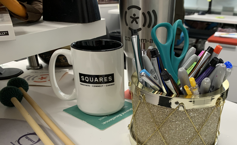 Mike's desk at Call-Em-All.