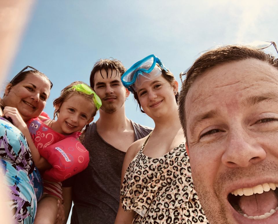Mathew family took a trip to Galveston in summer 2018