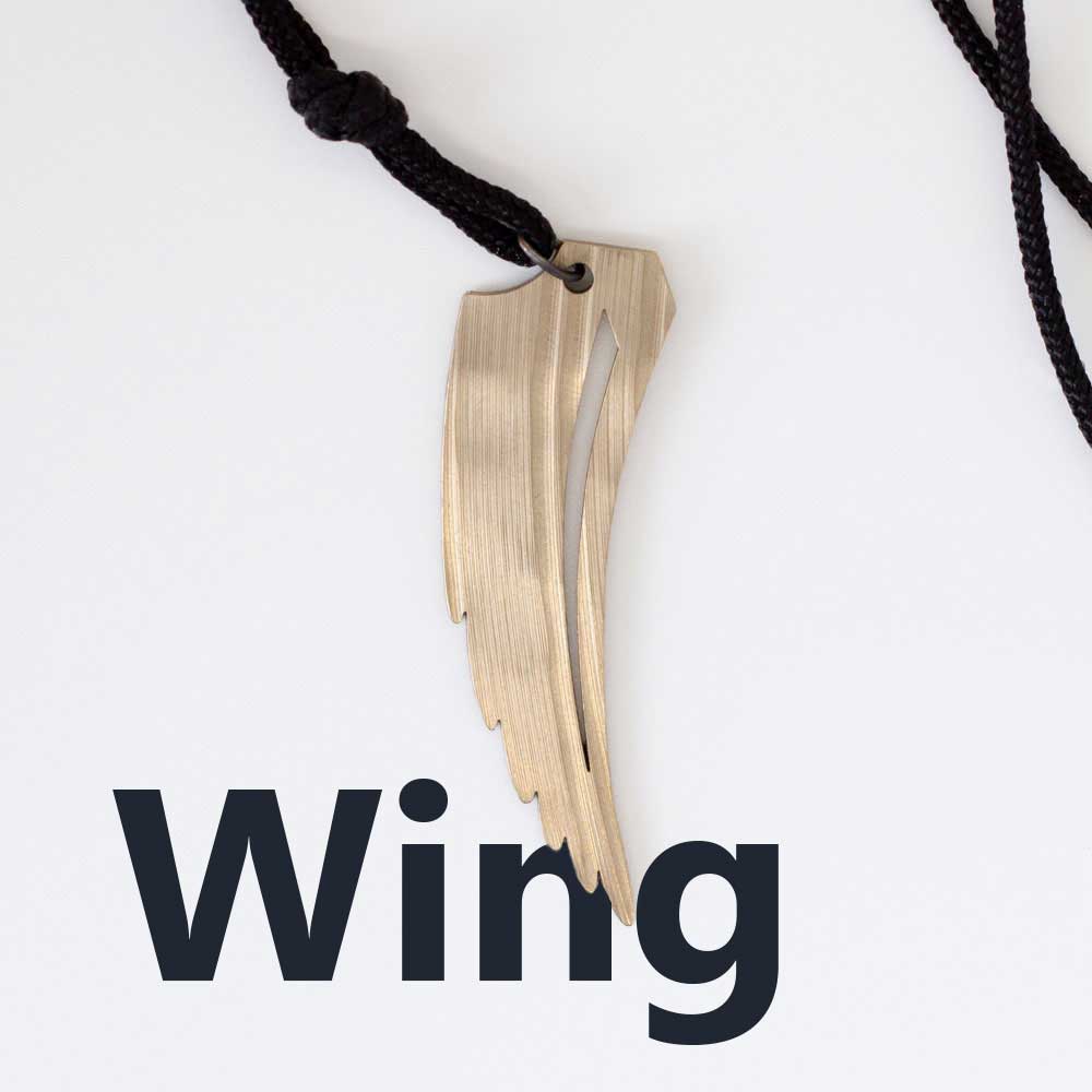 Wing pendant for men from our Drum Jewelry collection