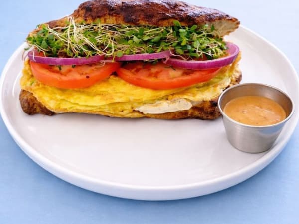 garden omelet croissant