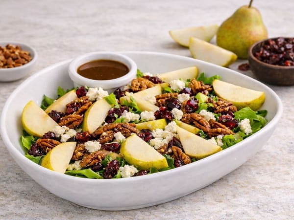 Balsamic Pear Chèvre Salad