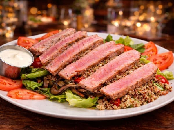 Tuna Steak Over Quinoa