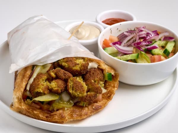 "TED'S" Hummus Falafel On Malawach