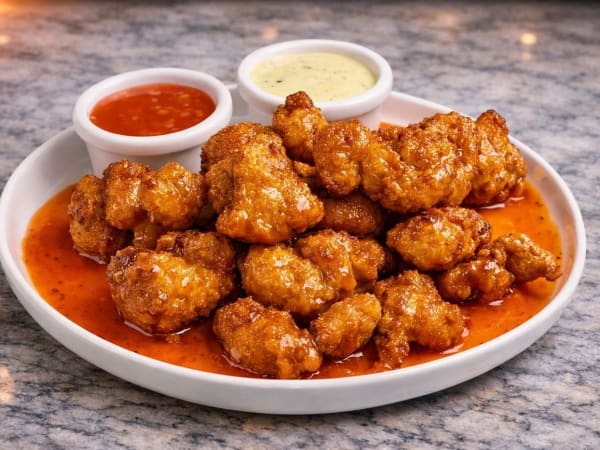 Buffalo Popcorn Cauliflower