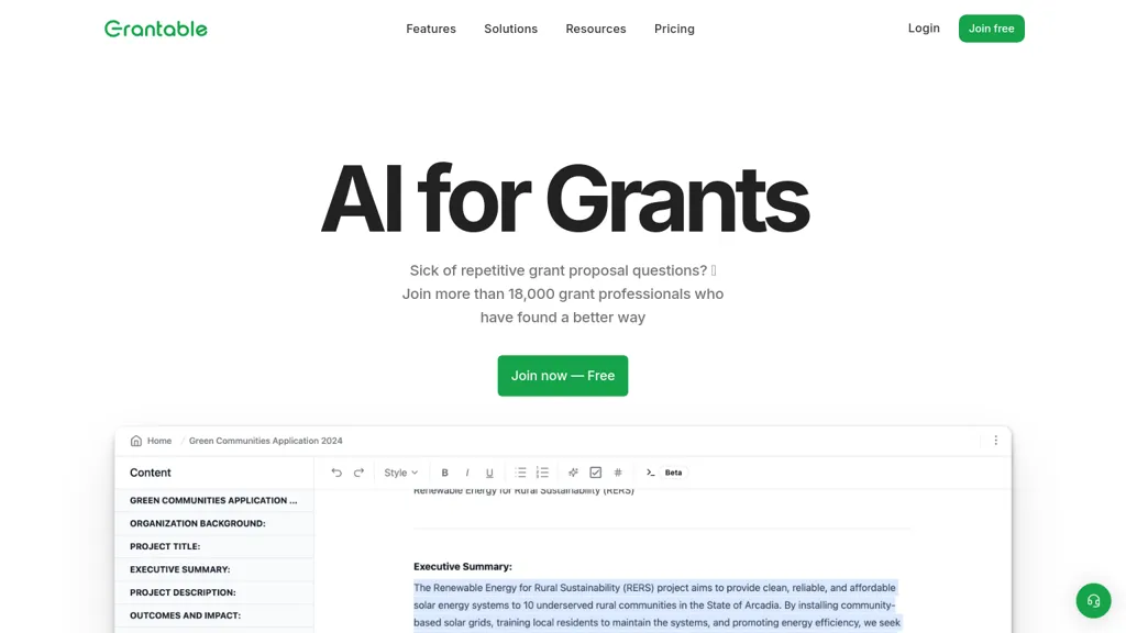 Grantable Ai Tool Review Pricing Ai Tools Directory