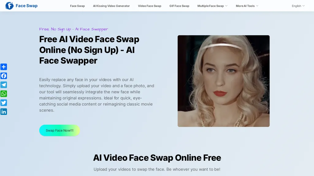 AI Video Face Swap - AI Tool Review & Pricing | AI Tools Directory